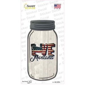 Love Montana Silhouette Wholesale Novelty Mason Jar Sticker Decal