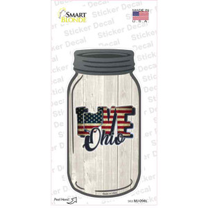 Love Ohio Silhouette Wholesale Novelty Mason Jar Sticker Decal