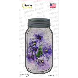 Purple Pansy Watercolor Wholesale Novelty Mason Jar Sticker Decal