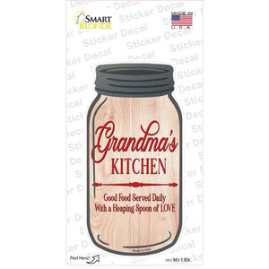 Grandmas Kitchen Love Wholesale Novelty Mason Jar Sticker Decal