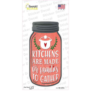 Families Gather Red Wholesale Novelty Mason Jar Sticker Decal