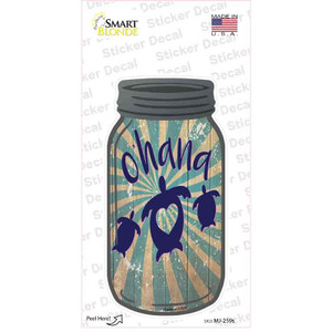 Ohana Sea Turtle Wholesale Novelty Mason Jar Sticker Decal