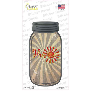 Hawaii Sun Wholesale Novelty Mason Jar Sticker Decal