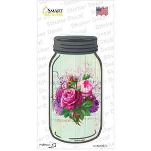 Pink And Purple Bouquet With Music Wholesale Novelty Mason Jar Sticker Decal