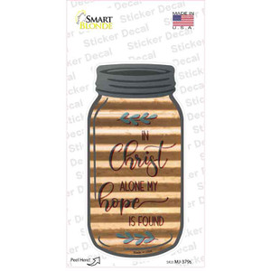 Christ Hope Is Found Corrugated Wholesale Novelty Mason Jar Sticker Decal
