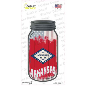 Arkansas | USA Flag Wholesale Novelty Mason Jar Sticker Decal