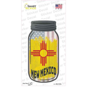New Mexico | USA Flag Wholesale Novelty Mason Jar Sticker Decal