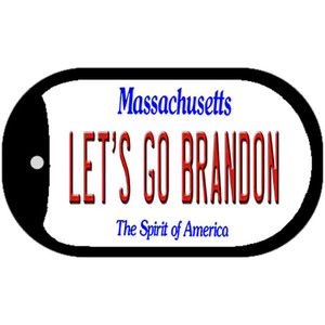 Lets Go Brandon MA Wholesale Novelty Metal Dog Tag Necklace