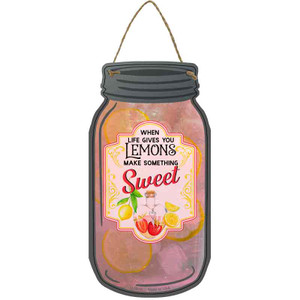 Lemons Make Something Sweet Wholesale Novelty Metal Mason Jar Sign