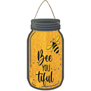 Bee You Tiful Wholesale Novelty Metal Mason Jar Sign