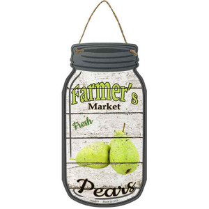 Pears Farmers Market Wholesale Novelty Metal Mason Jar Sign