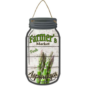 Asparagus Farmers Market Wholesale Novelty Metal Mason Jar Sign