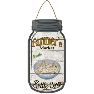 Kettle Corn Farmers Market Wholesale Novelty Metal Mason Jar Sign