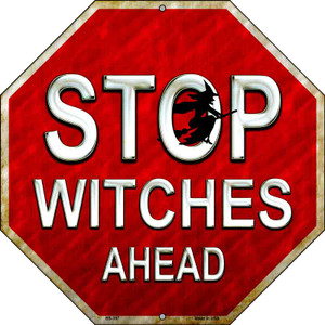 Stop Witches Ahead Wholesale Metal Novelty Stop Sign