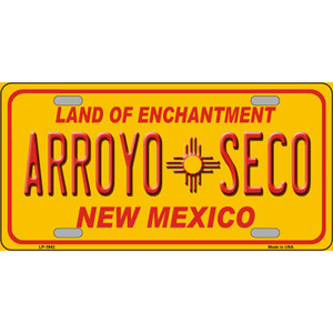 Arroyo Seco Yellow New Mexico Novelty Wholesale License Plate