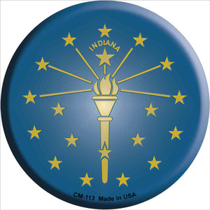 Indiana State Flag Wholesale Novelty Circle Coaster Set of 4