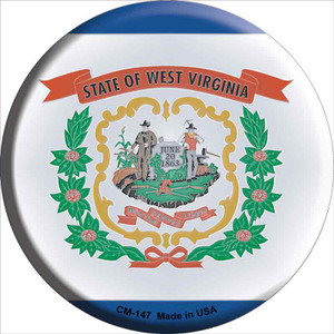 West Virginia State Flag Wholesale Novelty Circle Coaster Set of 4