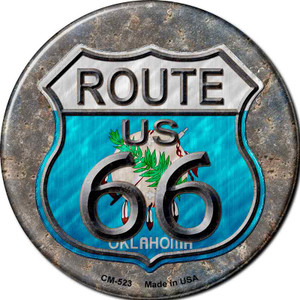 Oklahoma Route 66 Wholesale Novelty Circle Coaster Set of 4