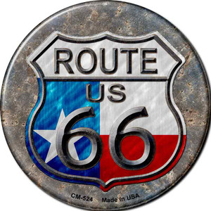 Texas Route 66 Wholesale Novelty Circle Coaster Set of 4
