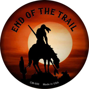 End Of The Trail Wholesale Novelty Circle Coaster Set of 4