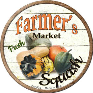 Farmers Market Squash Wholesale Novelty Circle Coaster Set of 4