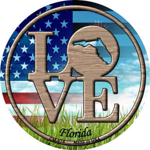 Love Florida Wholesale Novelty Circle Coaster Set of 4