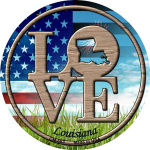 Love Louisiana Wholesale Novelty Circle Coaster Set of 4