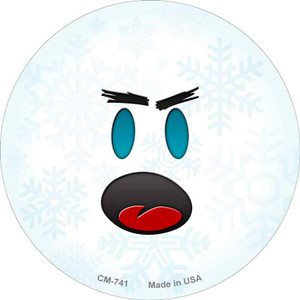 Shocked Face Snowflake Wholesale Novelty Circle Coaster Set of 4