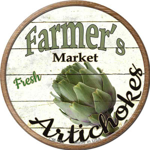 Farmers Market Artichokes Wholesale Novelty Circle Coaster Set of 4