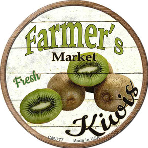 Farmers Market Kiwis Wholesale Novelty Circle Coaster Set of 4