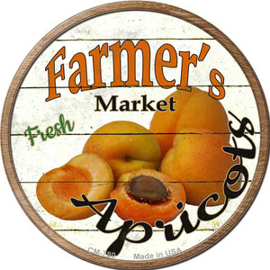 Farmers Market Apricots Wholesale Novelty Circle Coaster Set of 4