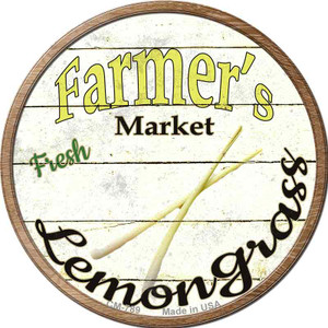 Farmers Market Lemongrass Wholesale Novelty Circle Coaster Set of 4