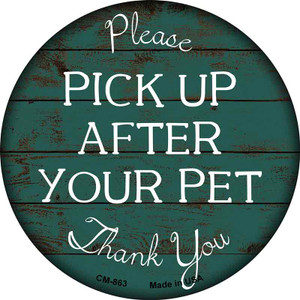 Pick Up After Your Pet Wholesale Novelty Circle Coaster Set of 4