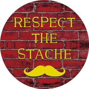 Respect The Stache Wholesale Novelty Circle Coaster Set of 4