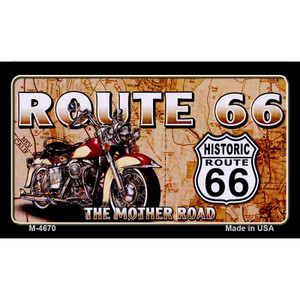 Route 66 Mother Road Motorcycle Wholesale Novelty Metal Magnet