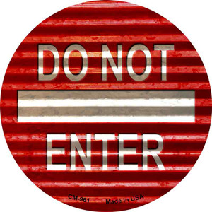 Do Not Enter Corrugated Wholesale Novelty Circle Coaster Set of 4