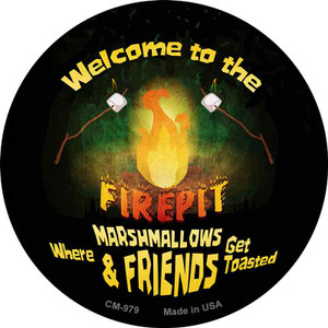 Welcome to the Firepit Wholesale Novelty Circle Coaster Set of 4