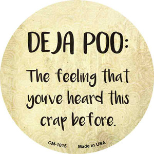 Deja Poo Definition Wholesale Novelty Circle Coaster Set of 4