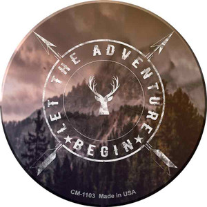 Let The Adventure Begin Wholesale Novelty Circle Coaster Set of 4