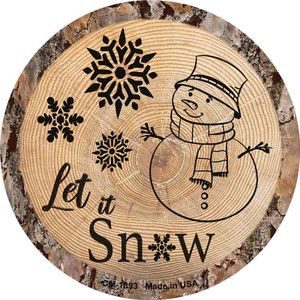Let It Snow Wholesale Novelty Circle Coaster Set of 4