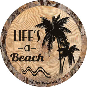 Lifes a Beach Wholesale Novelty Circle Coaster Set of 4