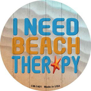 I Need Beach Therapy Wholesale Novelty Circle Coaster Set of 4