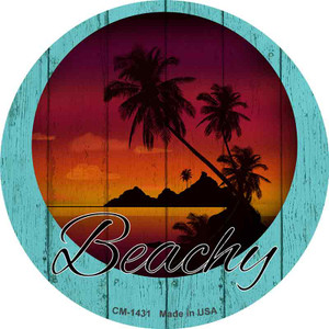 Beachy Sunset Wholesale Novelty Circle Coaster Set of 4