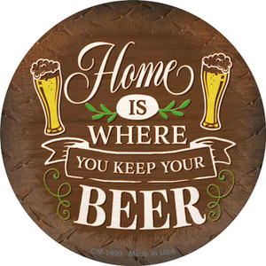 Where You Keep Your Beer Wholesale Novelty Circle Coaster Set of 4