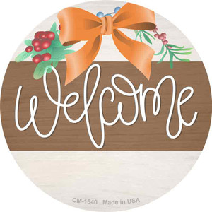 Welcome Bow Wreath Wholesale Novelty Circle Coaster Set of 4