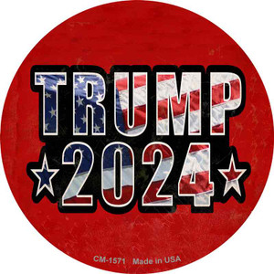 Trump 2024 American Flag Wholesale Novelty Circle Coaster Set of 4