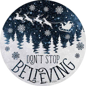 Dont Stop Believing Snow Wholesale Novelty Circle Coaster Set of 4