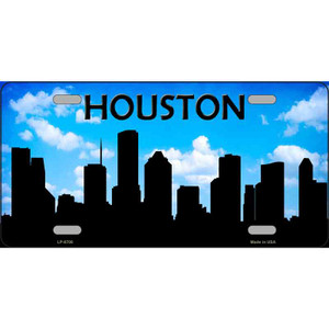 Houston Silhouette Wholesale Metal Novelty License Plate