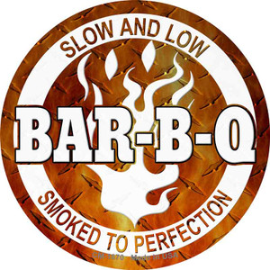 Slow And Low BBQ Wholesale Novelty Circle Coaster Set of 4