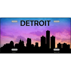 Detroit Silhouette Wholesale Metal Novelty License Plate